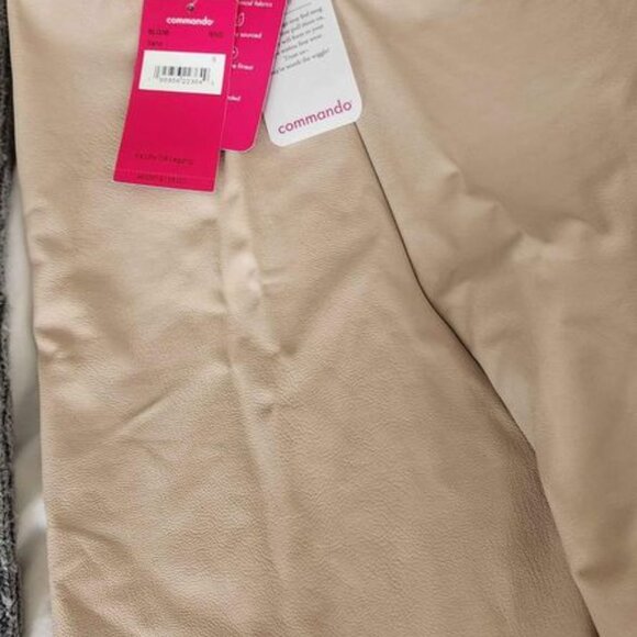 Commando Faux Leather Leggings in Sand - Picture 3 of 3